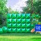 48PCS Green Square Foil Balloons, Wall Backdrop Double Sided Green Balloons